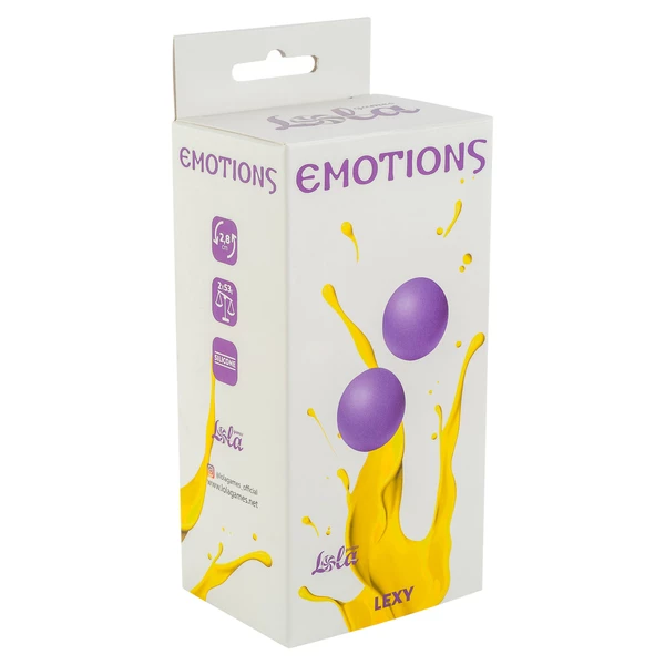 Lola Toys Vaginal BallsEmotions Lexy Medium Purple - Kulki gejszy, fioletowe