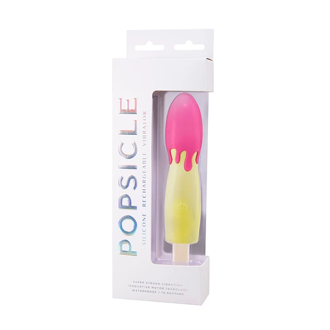 NMC Popsicle Rechargeable Vibe - Wibrator w kształcie loda, żółty