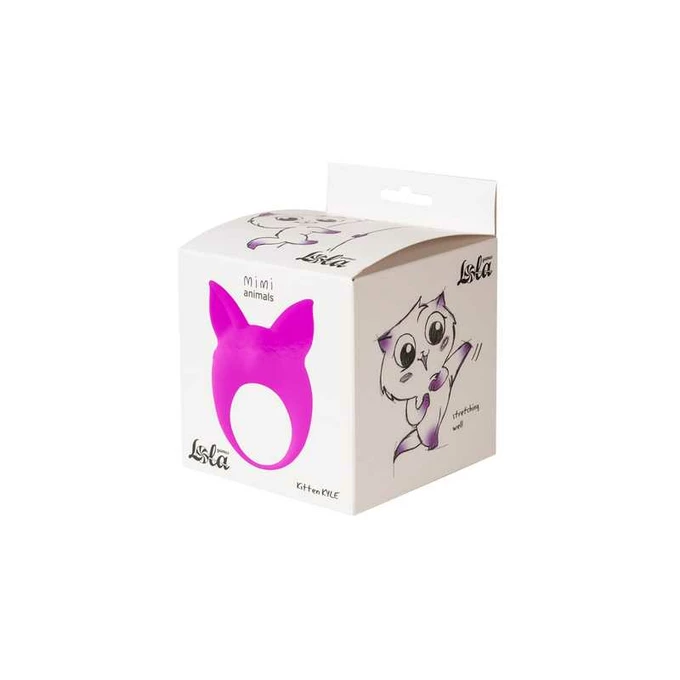 Lola Games Mimi Animals Kitten Kyle Purple - Wibrujący pierścień na penisa, fioletowy