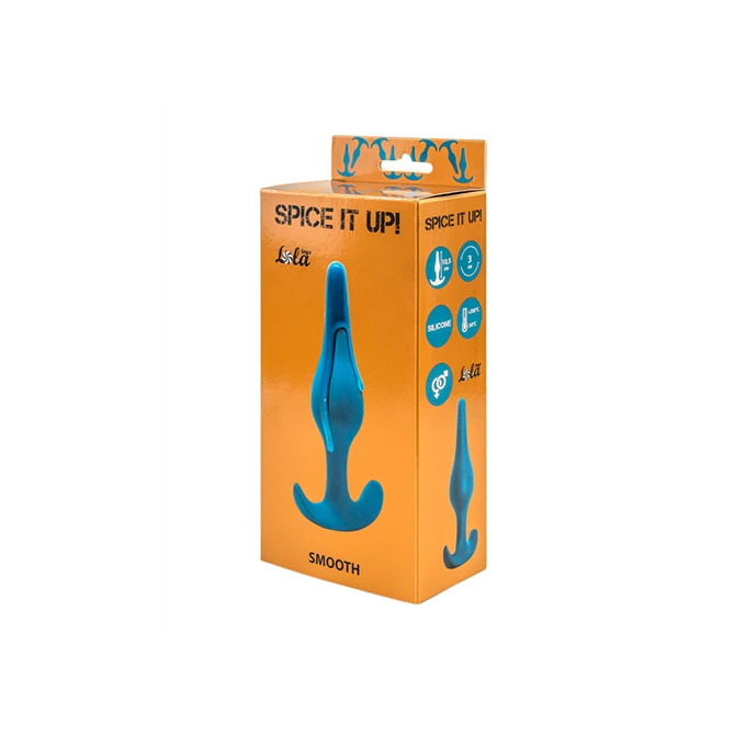 Lola Toys Anal Plug Spice It Up Smooth Aquamarine - Korek analny, niebieski