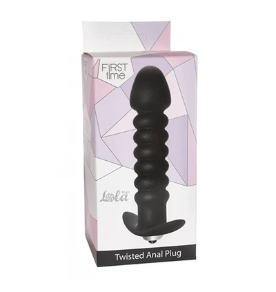 Lola Toys Anal Twisted Vibrating Black - Koraliki analne, różowe