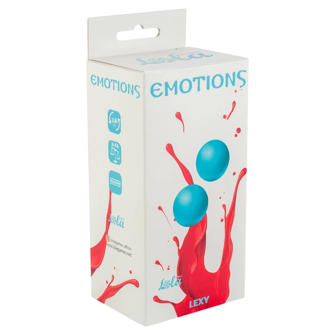 Lola Toys Vaginal BallsEmotions Lexy Medium Turquoise - Kulki gejszy, niebieskie