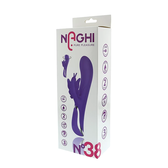 Naghi No.38 Duo Vibrator - Wibrator króliczek z rotującą główką