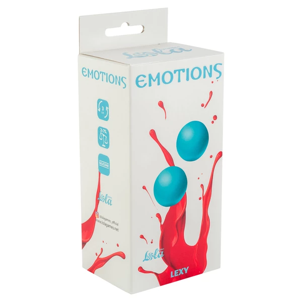 Lola Toys Vaginal BallsEmotions Lexy Large Turquoise - Kulki gejszy, niebieskie