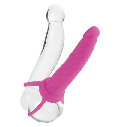Love Rider Dual Penetrator Pink - Dildo strap on dla mężczyzny