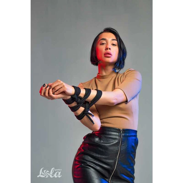 Lola Games Rope Party Hard Do Not Disturb Black 5M - Lina do krępowania, czarna