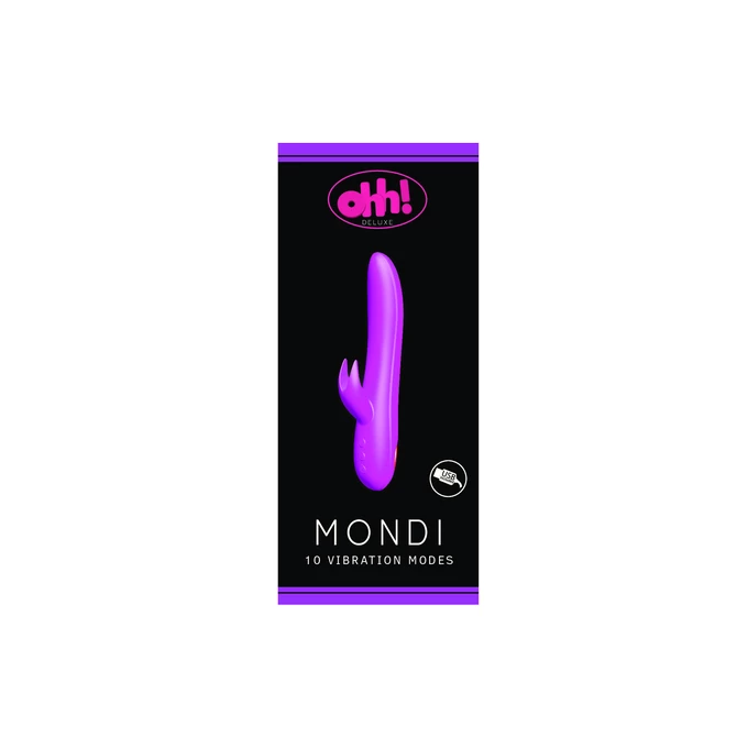 Ohh Mondi Purple - Wibrator króliczek z funkcją ogrzewania, fioletowy