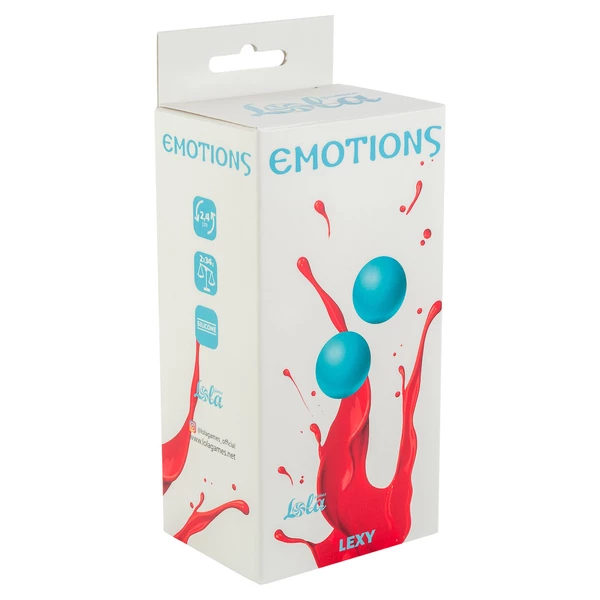 Lola Toys Vaginal BallsEmotions Lexy Small Turquoise - Kulki gejszy, niebieskie