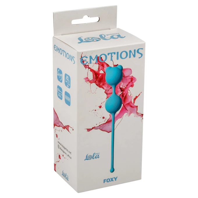 Lola Toys Vaginal Balls Emotions Foxy Turquoise - Kulki gejszy, niebieskie