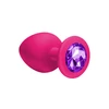Lola Toys Anal Emotions Cutie Large Pink Dark Purple Crystal - Korek analny z diamentem, fioletowy