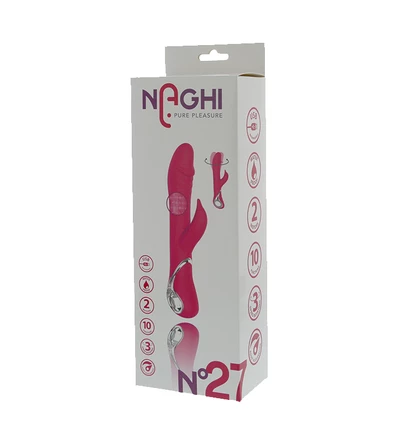 Naghi No.27 Duo Vibrator - Wibrator króliczek z rotującą główką