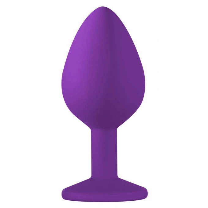 Lola Toys Anal Emotions Cutie Medium Purple Clear Crystal - Korek analny z diamentem, fioletowy