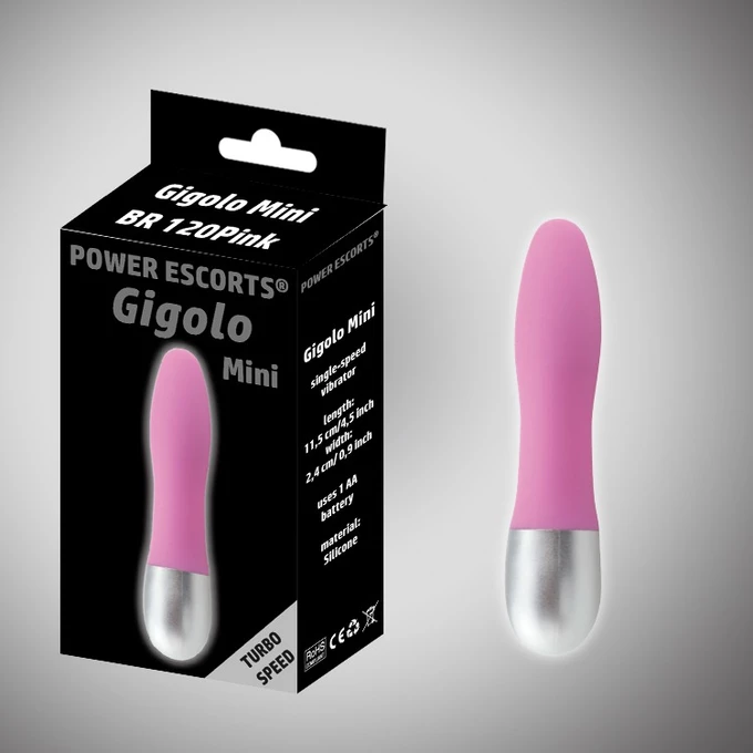 Power Escorts Gigolo Mini Pink - Miniwibrator, różowy