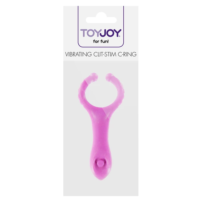 ToyJoy Vibrating Clit-Stim C-Ring Purple - Wibrator dla par