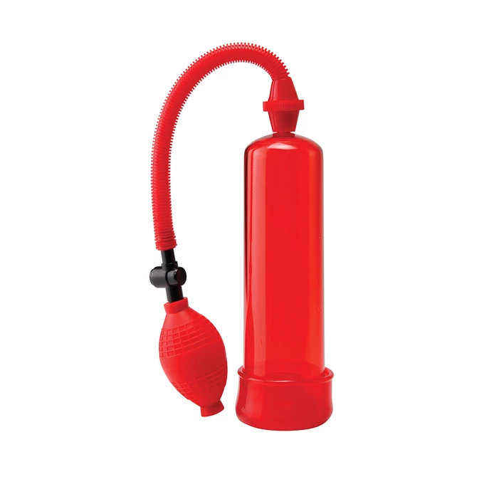 Pipedream Beginners Power Pump Red - Pompka powiększająca penisa, czerwona