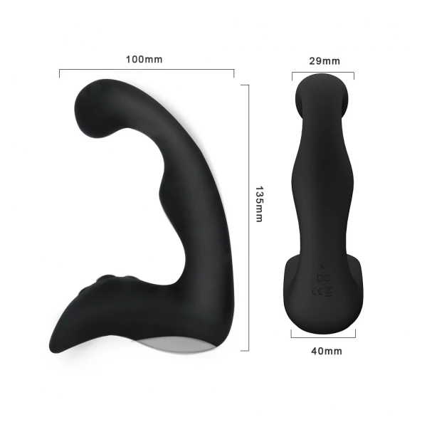 Power Escorts New Prostate Stimulator Black Prostate Stimulator - Wibrujący masażer prostaty