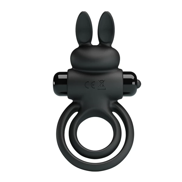 Pretty Love Vibrant Penis Ring Iii Black - Wibrujący pierścień erekcyjny