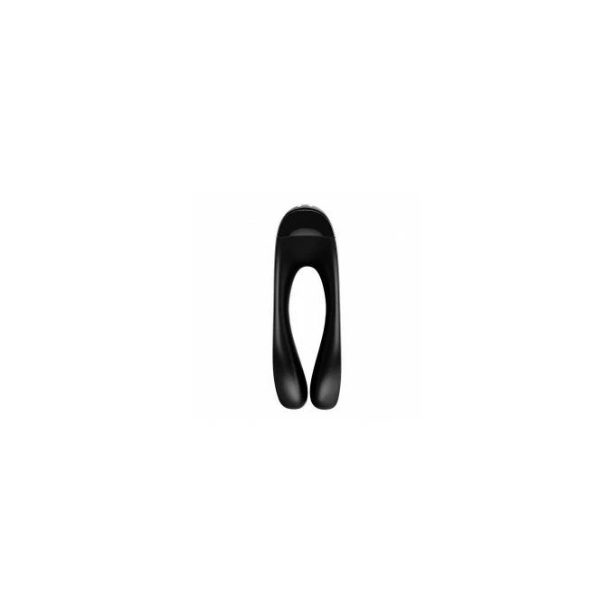 Satisfyer Candy Cane Finger Vibrator ( Black ) - Wibrator dla par na palec, czarny
