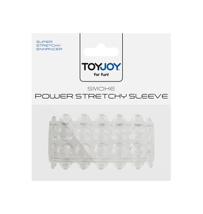 ToyJoy Power Stretchy Sleeve Clear - Nakładka na penisa, przezroczysta