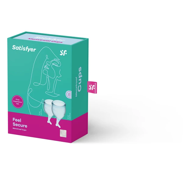 Satisfyer Feel Secure Menstrual Cup (Light Blue) - Kubeczki menstruacyjne