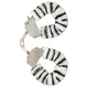 ToyJoy Furry Fun Cuffs Zebra Plush - Kajdanki z futerkiem, Biało-Czarne
