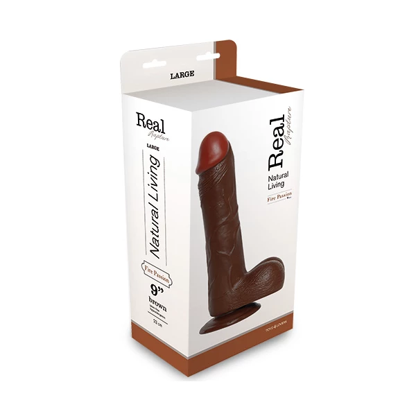 Real Realistic DildoRapture Brown 9'' - Dildo klasyczne