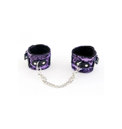 Toyfa Hand Cuffs With Metal Chain Tracery Purple - Kajdanki