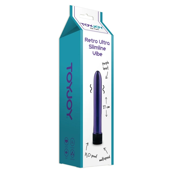 ToyJoy Retro Ultra Slimline Vibe Purple - Wibrator klasyczny, fioletowy