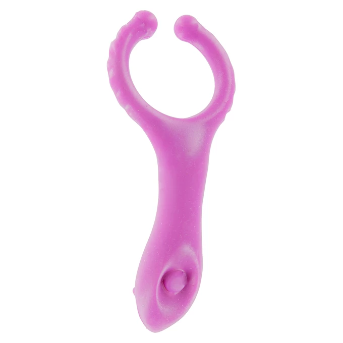 ToyJoy Vibrating Clit-Stim C-Ring Purple - Wibrator dla par