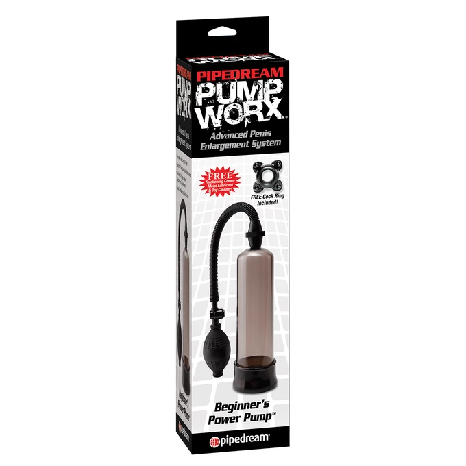 Pipedream Beginners Power Pump Black - Pompka powiększająca penisa, czarna