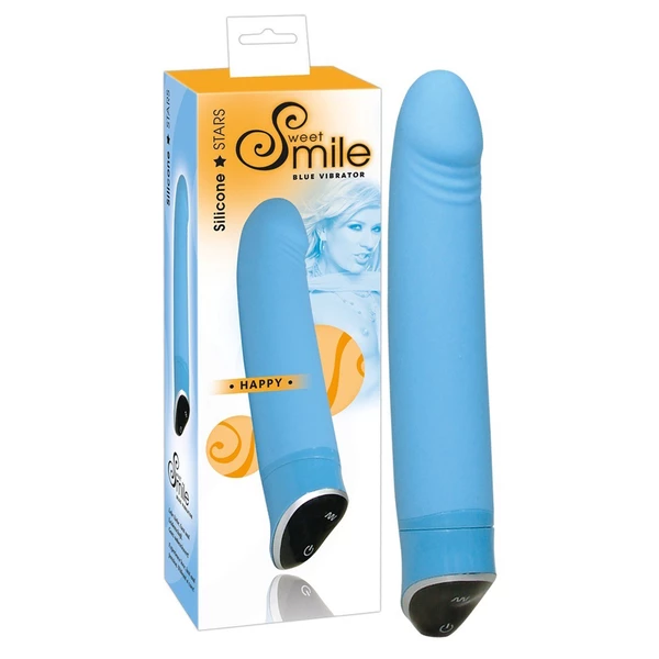 Sweet Smile Happy Blue - Wibrator klasyczny, niebieski