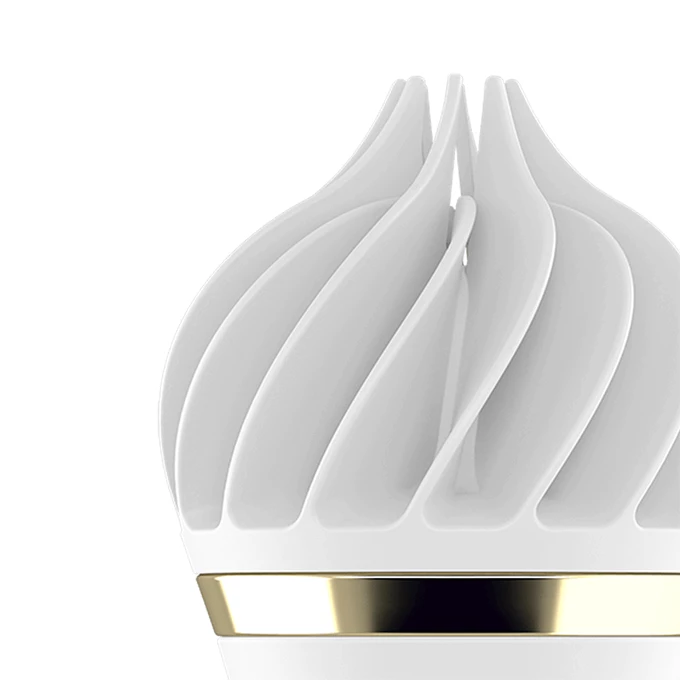 Satisfyer Sweat Treat (White/Gold) - Miniwibrator w kształcie lodów, biały