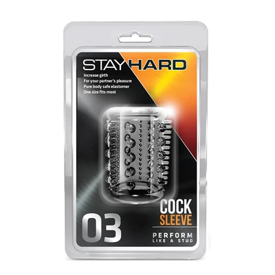 Stay HardCock Sleeve 03 Clear - Nakładka na penisa