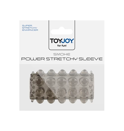 ToyJoy Power Stretchy Sleeve Smoke - Nakładka na penisa, szara