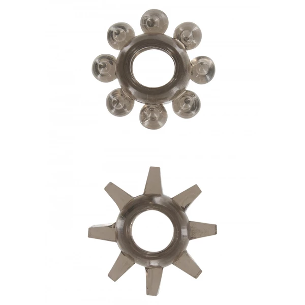 ToyJoy Power Stretchy Rings Smoke 2Pcs - Zestaw elastycznych pierścieni erekcyjnych