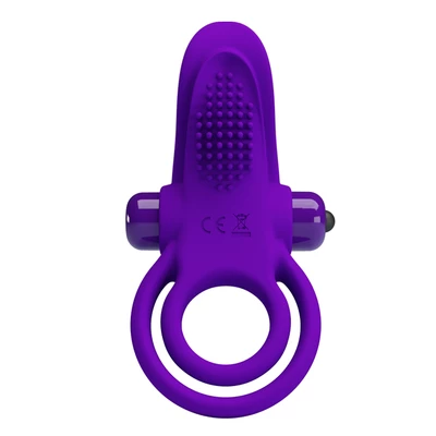 Pretty Love Vibrant Penis Ring Purple 10 s - Wibrujący pierścień erekcyjny