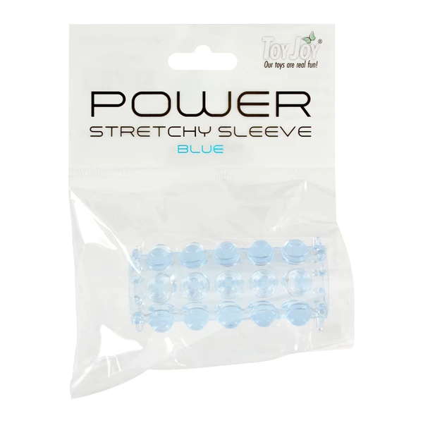 ToyJoy Power Stretchy Sleeve Blue - Nakładka na penisa