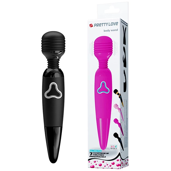 Pretty Love Body Wand Black 7 - Wibrator wand, czarny