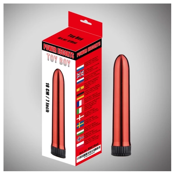 Power Escorts Toy Boy Red - Wibrator klasyczny, czerwony