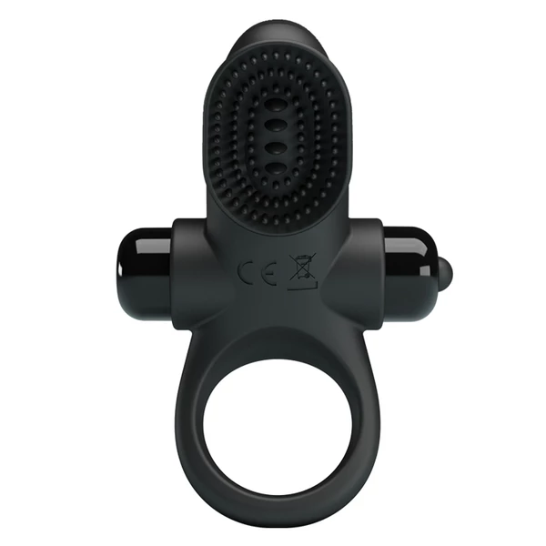 Pretty Love Vibrant Penis Ring Ii Black - Wibrujący pierścień erekcyjny