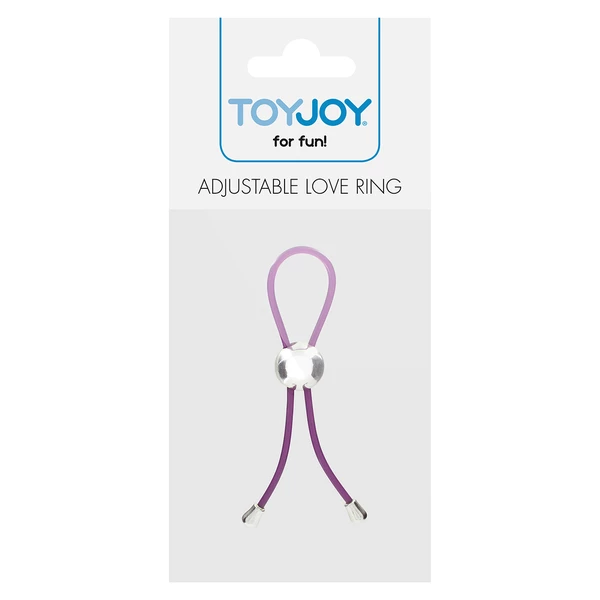 ToyJoy Adjustable Love Ring Purple - Regulowany pierścień, lasso na penisa