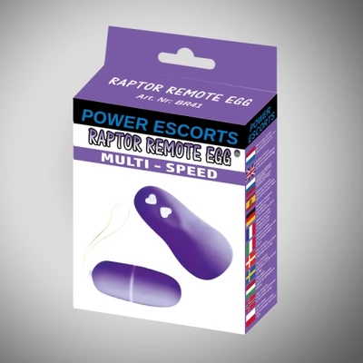 Power Escorts Raptor Remote Egg Purple Remote Egg - Wibrujące jajeczko na pilota, fioletowe