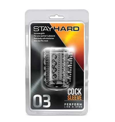 Stay HardCock Sleeve 03 Clear - Nakładka na penisa