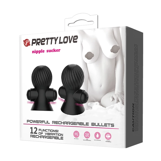Pretty Love Nipple Sucker 12 - Wibrujące przyssawki na sutki