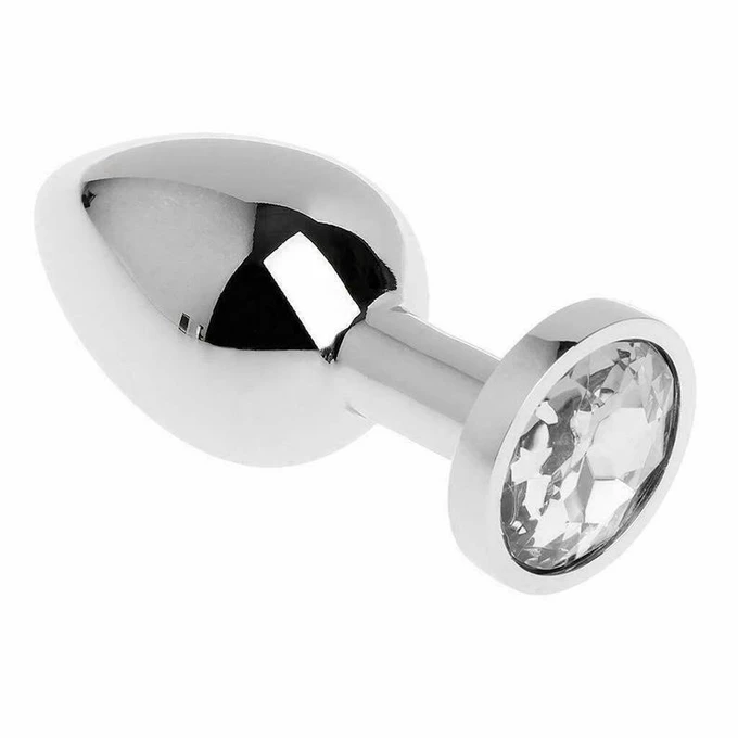 Power Escorts Diamond King 3 Pack Steel Plug With White Stone - Zestaw korków analnych