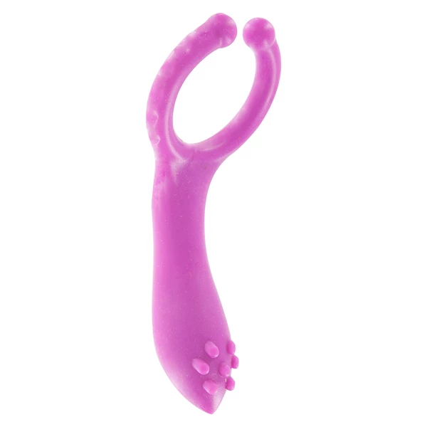ToyJoy Vibrating Clit-Stim C-Ring Purple - Wibrator dla par