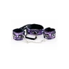 Toyfa Set Collar With Hand Cuffs Metal Chain Tracery Purple - Kajdanki z obrożą