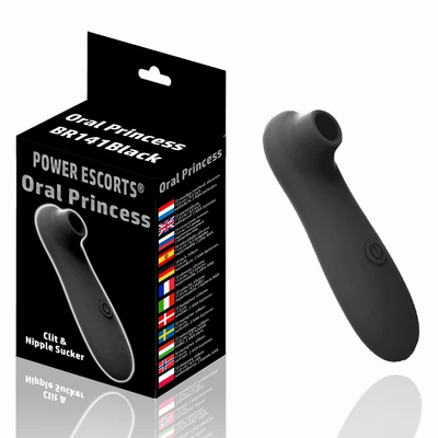 Power Escorts Oral Princess Black - Soniczny wibrator łechtaczkowy