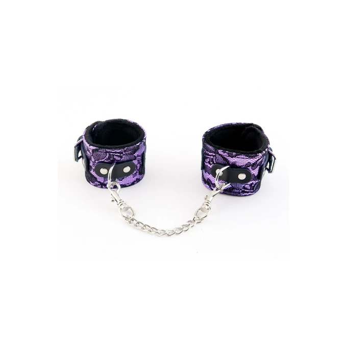 Toyfa Hand Cuffs With Metal Chain Tracery Purple - Kajdanki