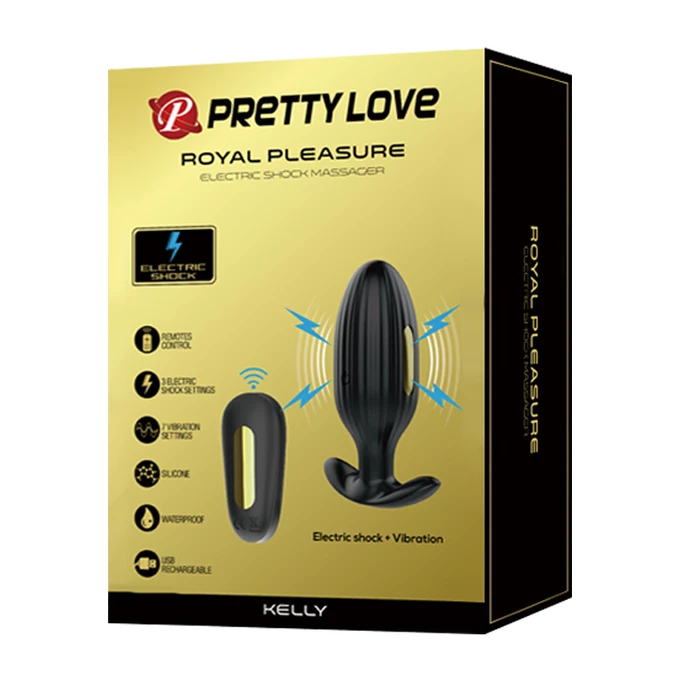 Pretty Love Kelly Electric Shock Massager - Wibrujący korek analny z elektrostymulacją